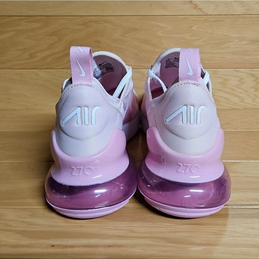 Nike Air Max 270 GS Pink Foam White Rise Running Shoe Sneaker CV9645-600 - Picture 10 of 14